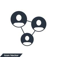 People network icon logo vector illustration. connection symbol template for graphic and web design collection