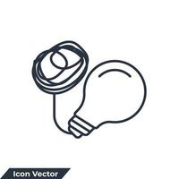 Light bulb innovation icon logo vector illustration. solution symbol template for graphic and web design collection