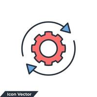 process management icon logo vector illustration. optimization symbol template for graphic and web design collection