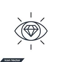 vision icon logo vector illustration. Eye symbol template for graphic and web design collection