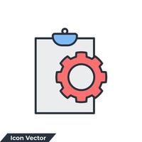 ilustración de vector de logotipo de icono de planificación. plantilla de símbolo de gestión de proyectos para la colección de diseño gráfico y web