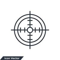 Target and Goal icon logo vector illustration. target symbol template for graphic and web design collection