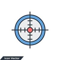 Target and Goal icon logo vector illustration. target symbol template for graphic and web design collection