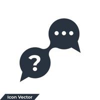 ilustración de vector de logotipo de icono de pregunta y respuesta. plantilla de símbolo de respuesta de pregunta para la colección de diseño gráfico y web