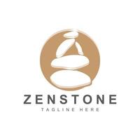 Balance Stone Logo Design, Vector Therapy Stone, Massage Stone, Hot Stone And Zenstone, Product Brand Illustration