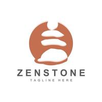 Balance Stone Logo Design, Vector Therapy Stone, Massage Stone, Hot Stone And Zenstone, Product Brand Illustration