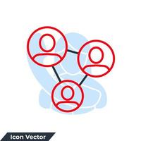 People network icon logo vector illustration. connection symbol template for graphic and web design collection