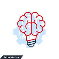 ilustración de vector de logotipo de icono de habilidades. Idea creativa. cerebro en plantilla de símbolo de bombilla para colección de diseño gráfico y web