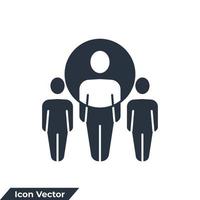 Leader icon logo vector illustration. leadership symbol template for graphic and web design collection