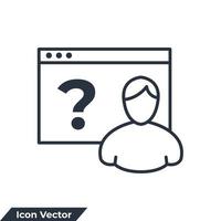 online consultation icon logo vector illustration. Online Consulting symbol template for graphic and web design collection