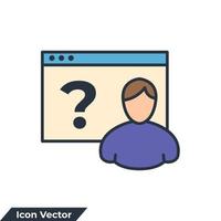 online consultation icon logo vector illustration. Online Consulting symbol template for graphic and web design collection