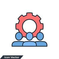 User group network management icon logo vector illustration. work group symbol template for graphic and web design collection