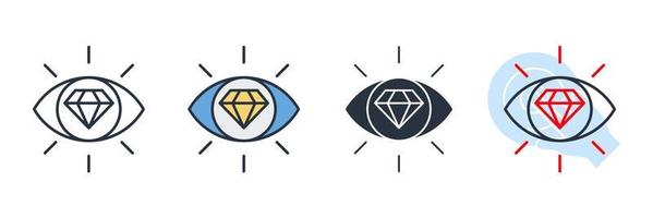 vision icon logo vector illustration. Eye symbol template for graphic and web design collection