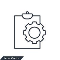 ilustración de vector de logotipo de icono de planificación. plantilla de símbolo de gestión de proyectos para la colección de diseño gráfico y web