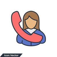 support icon logo vector illustration. User Support symbol template for graphic and web design collection