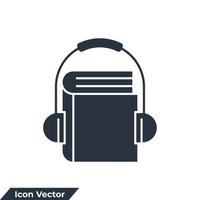 Ilustración de vector de logotipo de icono de educación en línea. plantilla de símbolo de curso de audio para colección de diseño gráfico y web