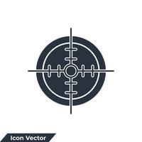 Target and Goal icon logo vector illustration. target symbol template for graphic and web design collection