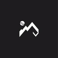 simple mountain logo vector