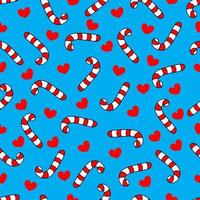 Seamless pattern with Candy Cane. Vector illustration. Christmas background.