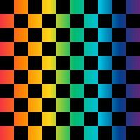 Black and rainbow squares seamless pattern.Checkered flag. Vector illustration.