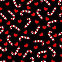 Seamless pattern with Candy Cane. Vector illustration. Christmas background.