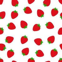 Seamless pattern with strawberries . Vector illustration.