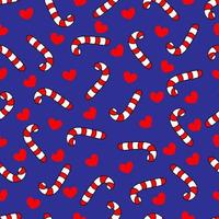 Seamless pattern with Candy Cane. Vector illustration. Christmas background.