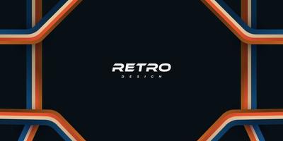 Abstract Retro Background with Colorful Lines. 1970's Background Design vector