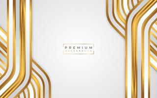 Luxury White and Gold Background with Golden Lines and Paper Cut Style. Premium Gray and Gold Background for Award, Nomination, Ceremony, Formal Invitation or Certificate Design vector
