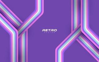 Abstract Retro Background with Colorful Lines. 1970's Background Design vector