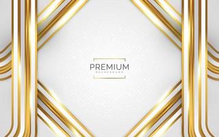 Luxury White and Gold Background with Golden Lines and Paper Cut Style. Premium Gray and Gold Background for Award, Nomination, Ceremony, Formal Invitation or Certificate Design vector