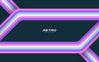 Abstract Retro Background with Colorful Lines. 1970's Background Design vector