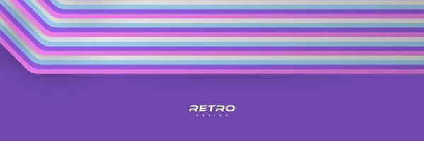 Abstract Retro Background with Colorful Lines. 1970's Background Design vector