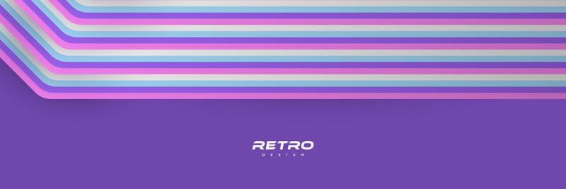 Abstract Retro Background with Colorful Lines. 1970's Background Design