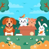 Domestic Pets Background vector