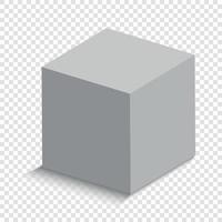 Ilustración de vector de cubo 3d