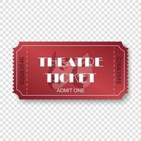 Theatre ticket vector illustration