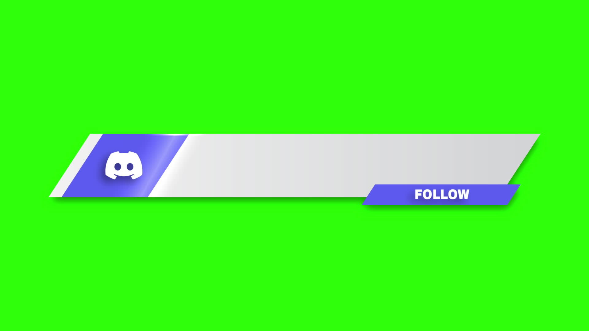 Simple Animated Discord Lower Third Banner with Follow Green Screen Free Video 11433988 Stock