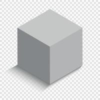 Ilustración de vector de cubo 3d