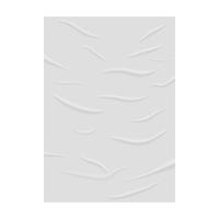 Realistic wrinkle paper with wet glued texture. template for your design vector