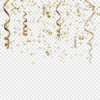 Goldenl Confetti vector illustration