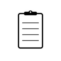 Clipboard line icon. Task document symbol vector