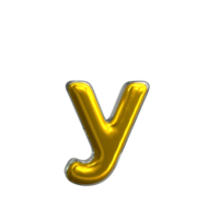 mentale giallo lettera y 3d rendere png