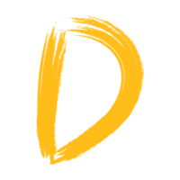 Letter D Alphabet in Brush Style png