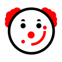 schattig clown emoticon png