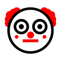 söt clown uttryckssymbol png
