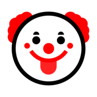 schattig clown emoticon png