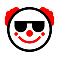 schattig clown emoticon png