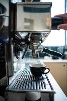 coffee machine in a bar close up. photo