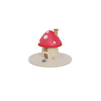 Bâtiment mignon et unique isolé en 3d png